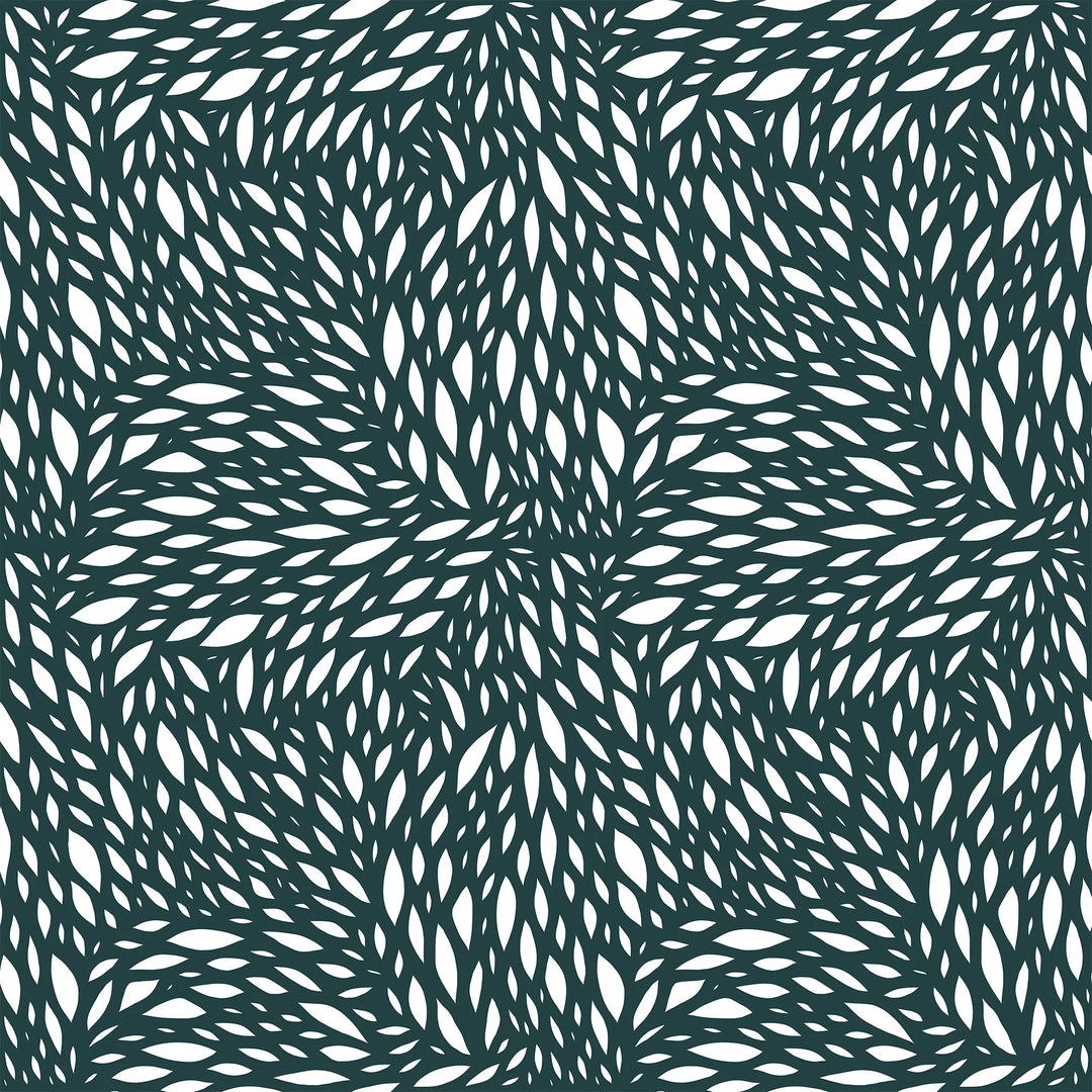 North-and-Nether-feather-pattern-caged-bird-collection-teal-white-abstract-pattern-NN01B-CB05T-S-graphic-mono-print