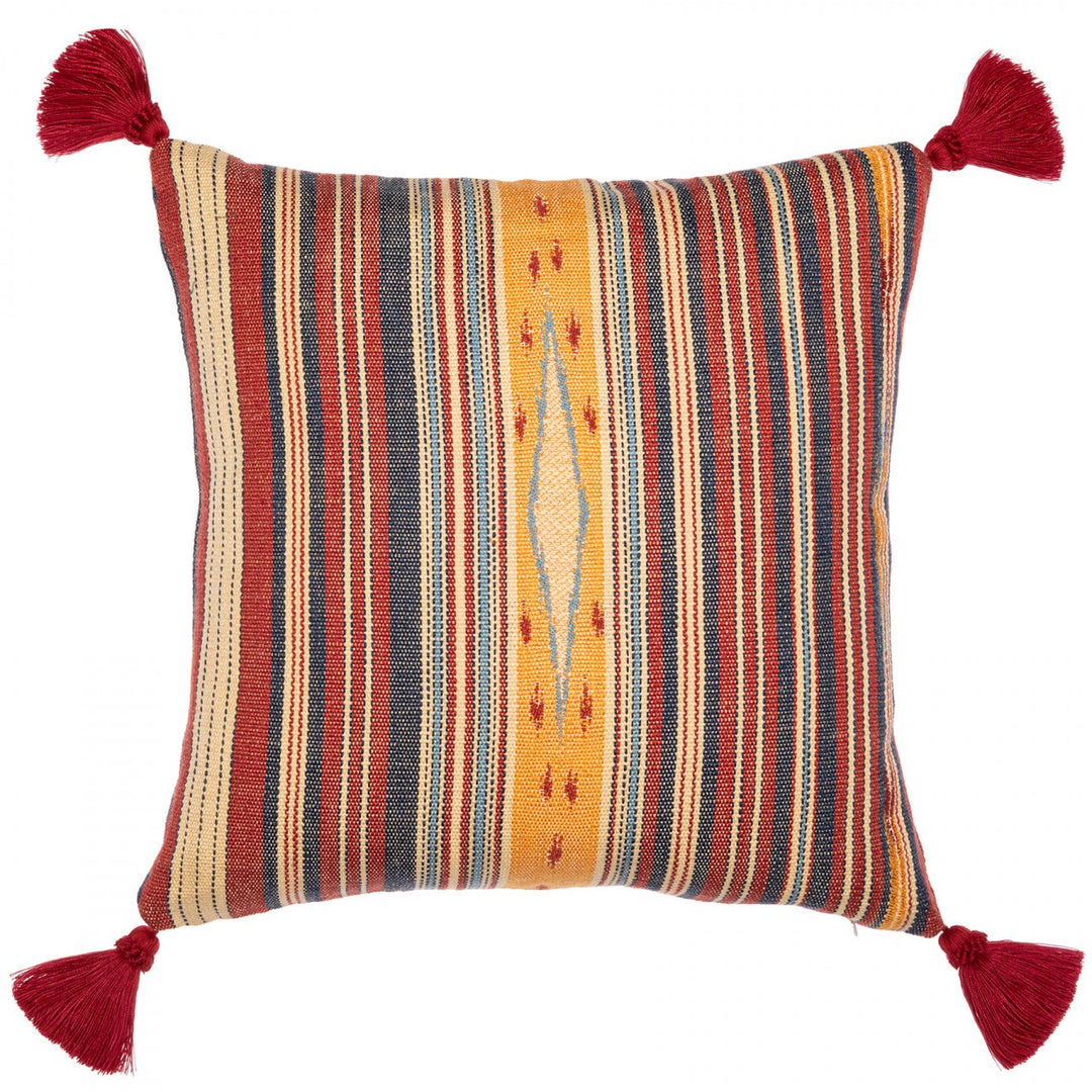 Mind-the-gap-woodstock-collection-neyshabour-striped-tassel-cushion-red-yellow-blue-motif-boho-vibe