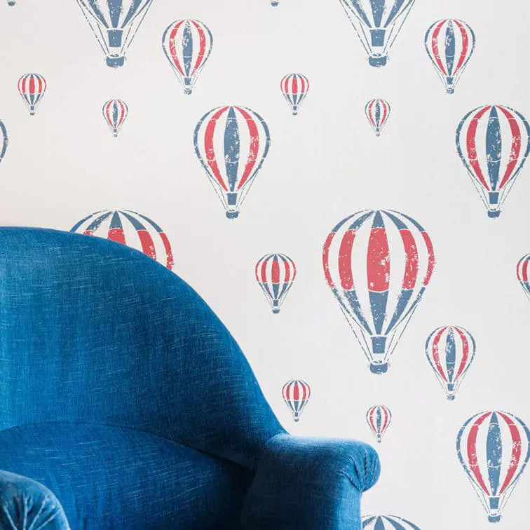hot-air-balloon-wallpaper-red-white-blue-british-wallpaper-designer-wallcovering-barneby-gates-the-design-yard