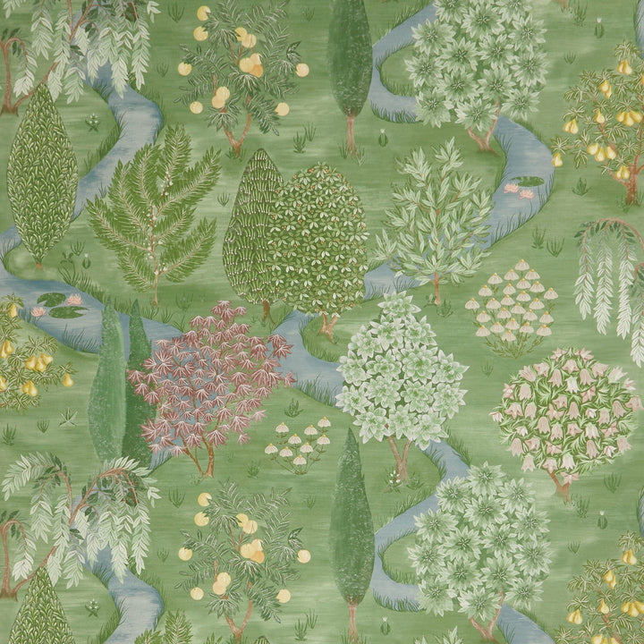 botanical-atlas-enchanted-wood-wallpaper-jade-round-the-world-trees-green-wallcovering