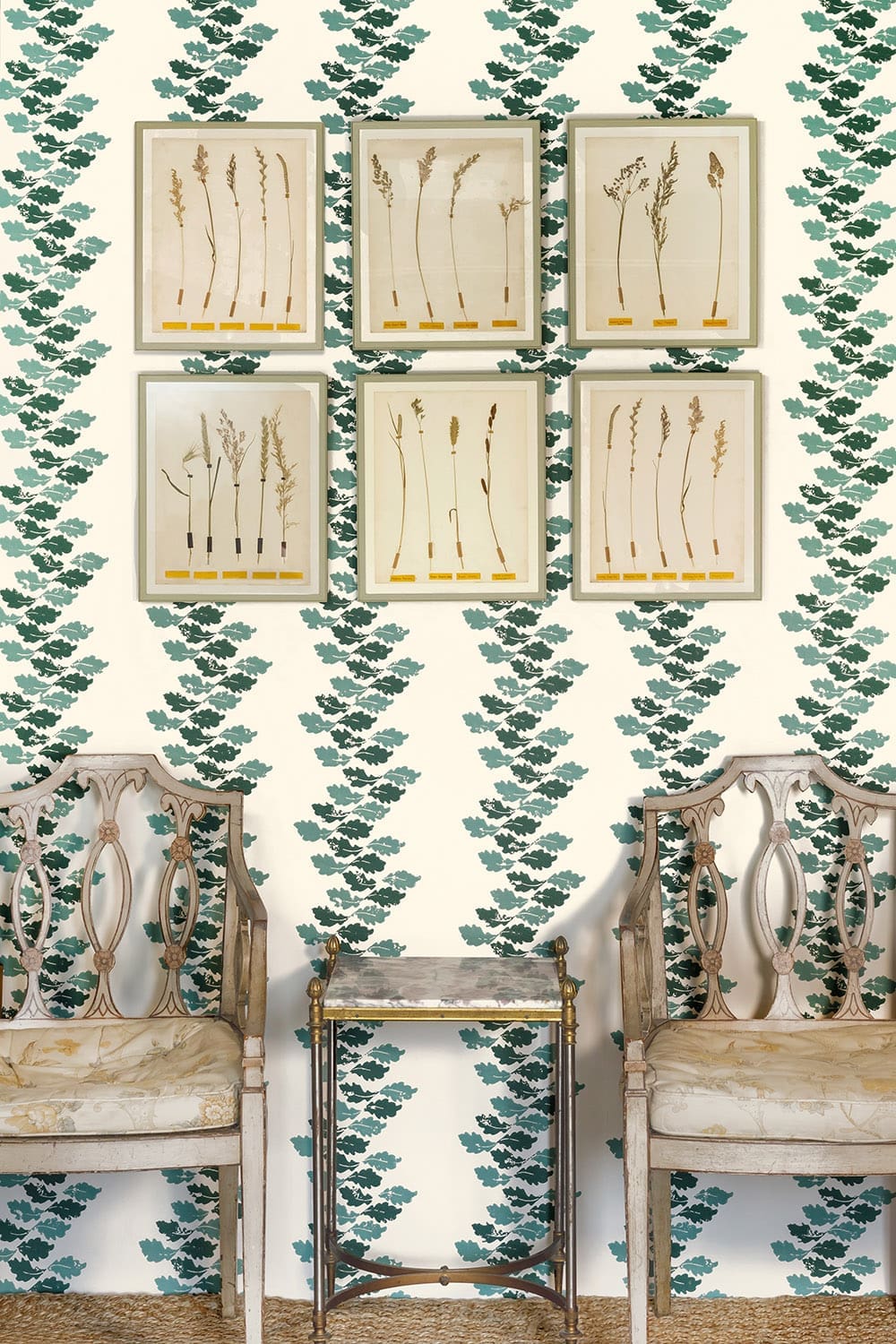 oak-leaves-wallpaper-green-barneby-gates
