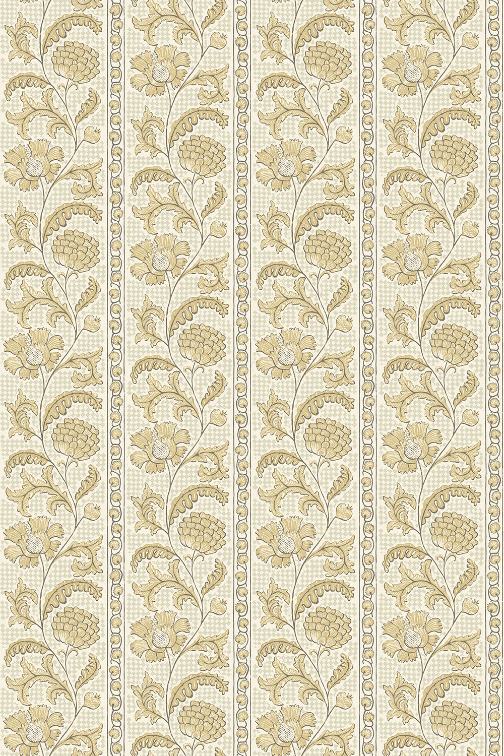 Josephine-Munsey-Floral-Check-Wallpaper-Lemon-and-Salt-Ridge-Floral-trailing-stripes-checkered-background-traditional-print-illustrated-pattern-British-Designer