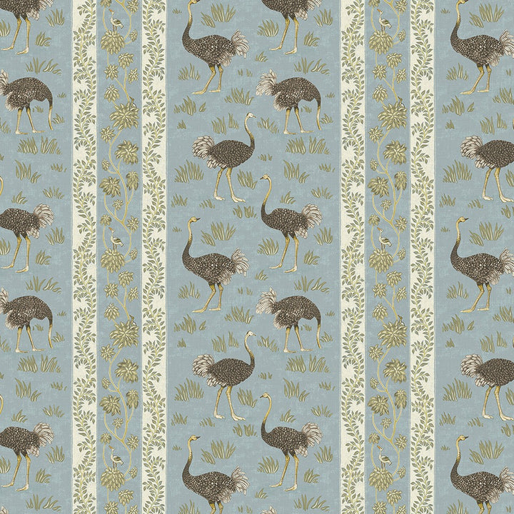 josephine-munsey-wallpaper-ostrich-stripe-JMW-103201-birds-hiding-in-tall-grasses-blue-stripe-background