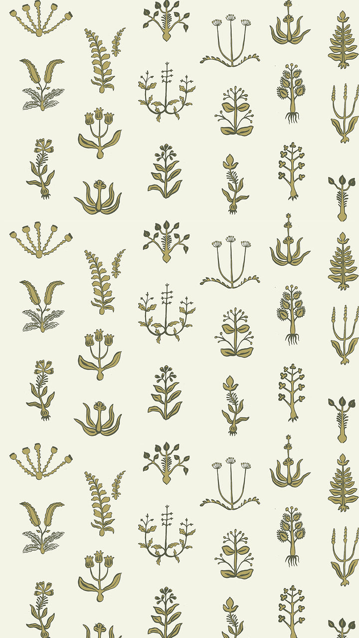 Floral Spot Wallpaper Chaingate Green by Josephine Munsey
