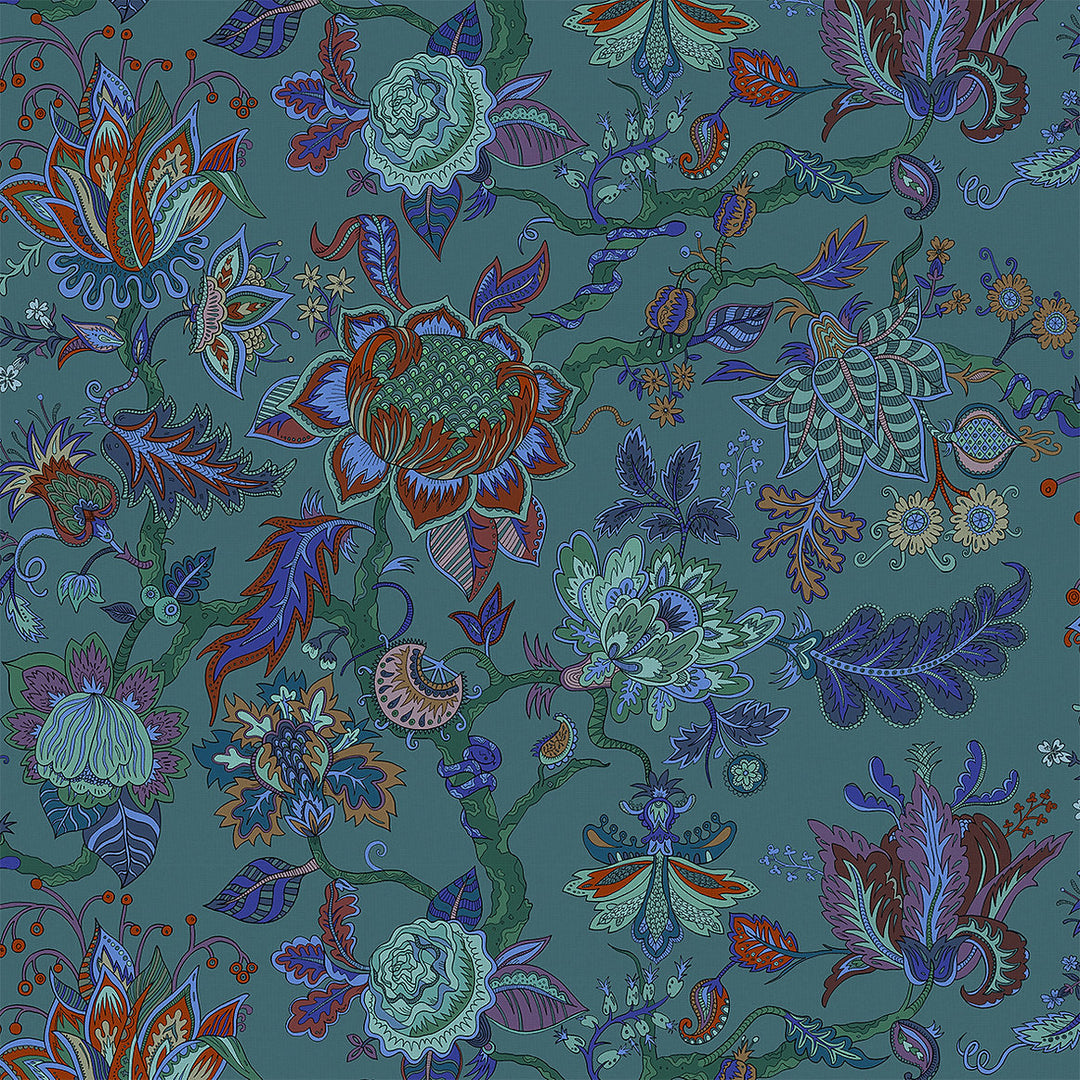 wear-the-walls-wallpaper-eden-lagoon-blue-jewwl-tones-tree-of-life-modern-floral-Indian-stylized-trailing-garden-paisley-style-foliage-pattern-hand-illustrated-print 