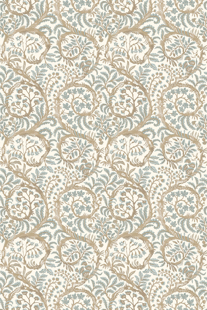 Josephine-munsey-wallpaper-butterrow-trailing-foliage-twisted-floral-fauna-shell-shapes-