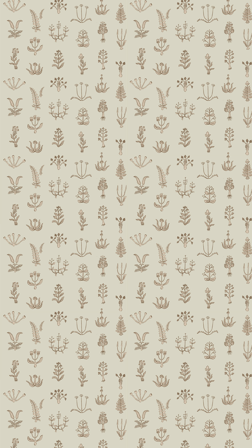 Floral Spot Wallpaper Cromwell Stone by Josephine Munsey