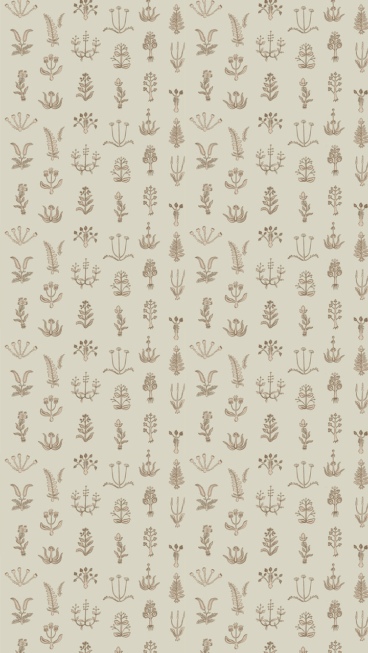 Floral Spot Wallpaper Cromwell Stone by Josephine Munsey