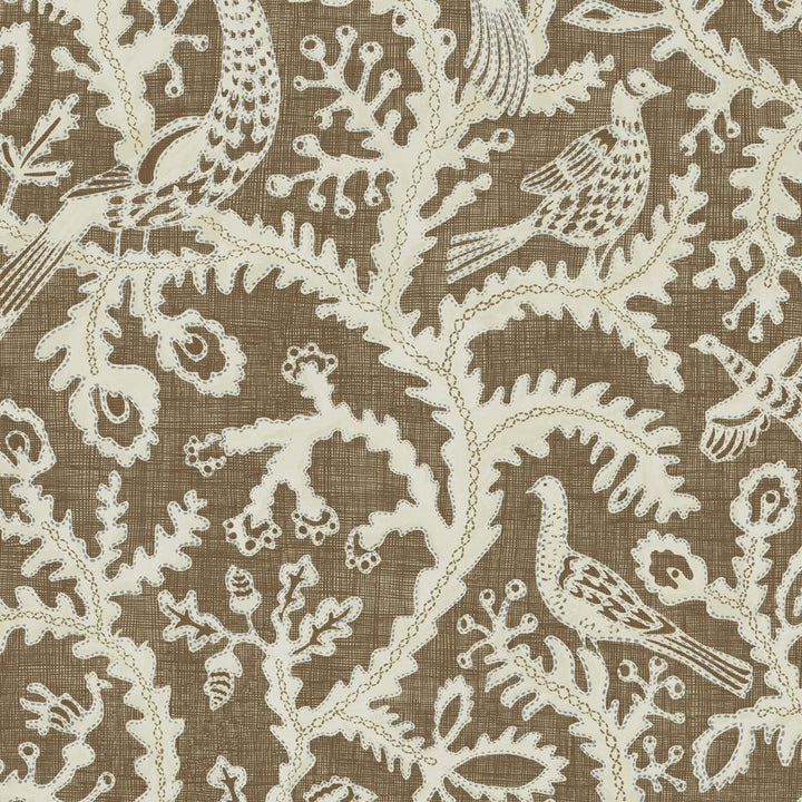 Josephine-Munsey-wallpaper-stitched-birds-lace-effect-birds-textile-background-brownJMW1035.21.0