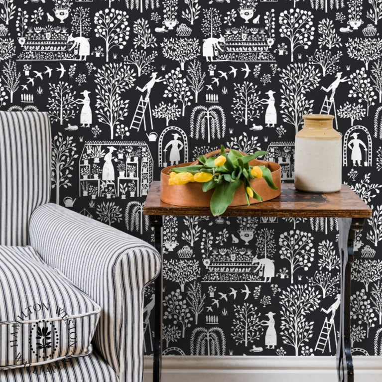 Sowing and Setting Wallpaper by Alice Pattullo - Blackbird