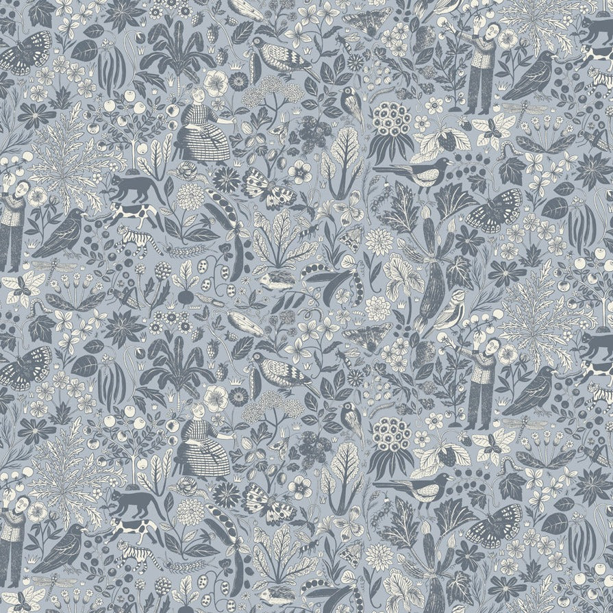 hamilton-weston-wallpaper-Alice-Pattullo-Arcadia-blueberry-blue-grey-on-white-block-print-wallpaper-folk-print-allotment-style-vintage-country-look