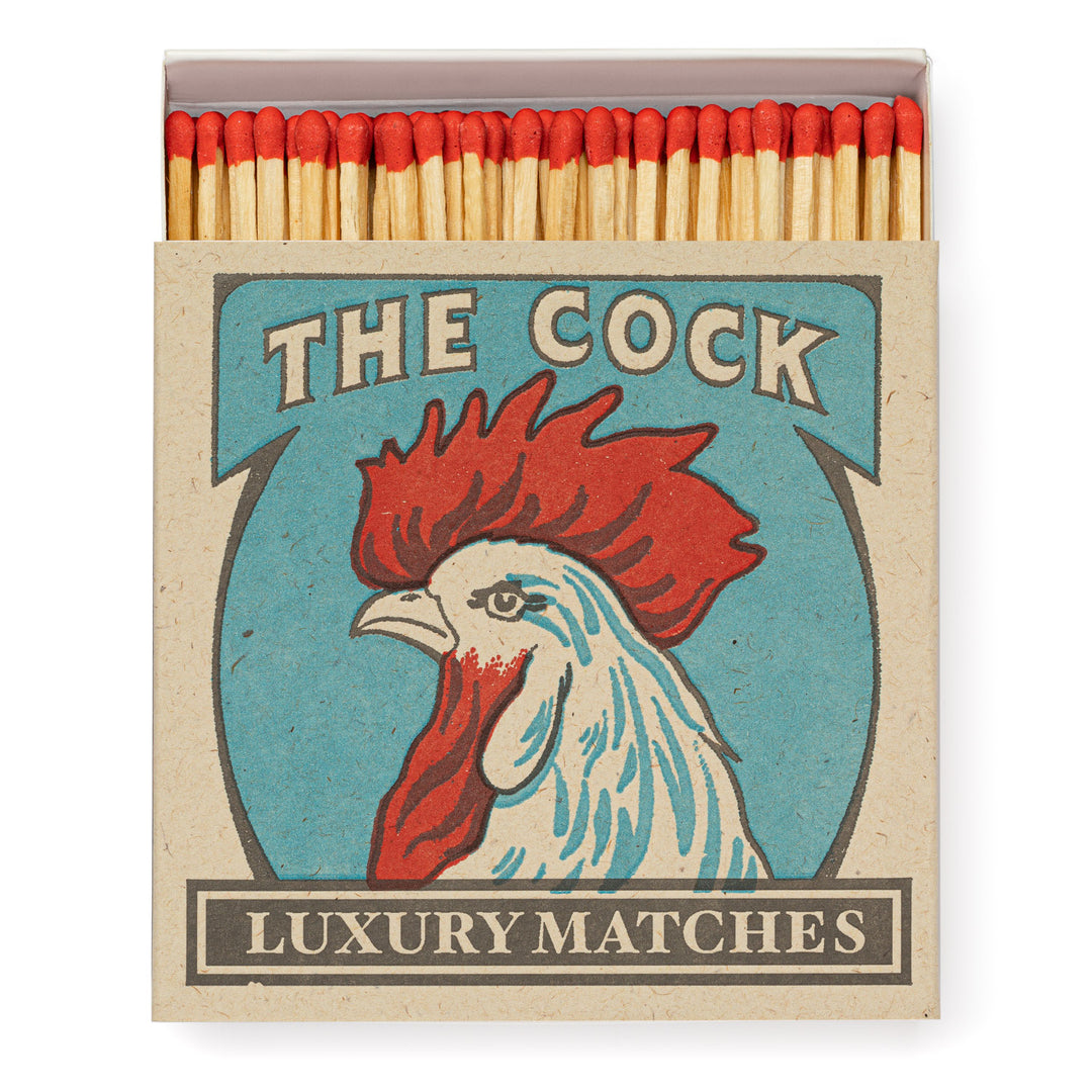 archivist-gallery-art-print-luxury-matches-the -cock-square-gift-matches-cockerel 