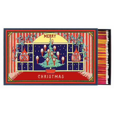 Christmas-tree-window-scene-giant-matches-matchbox-Archivist-coloured-boxed