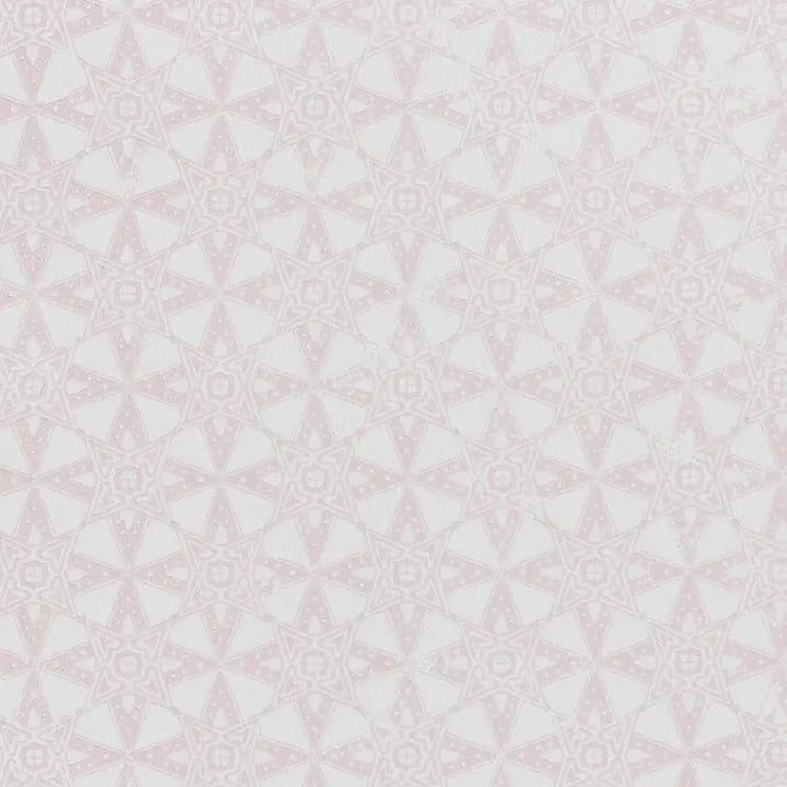 barneby-gates-small-repeat-pattern-wallpaper-star-tile-pink-designer-wallcovering-made-in-england