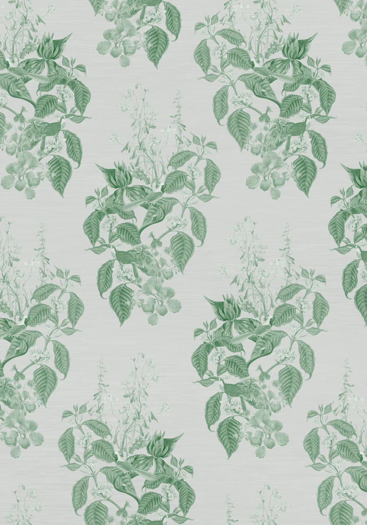 Deus-ex-Gardenia-Aviary-Isle-Wallpaper-Leaf-green-white-garden-French-Toile-design-trailing-Jasmine-birds-hand-illustrated-print