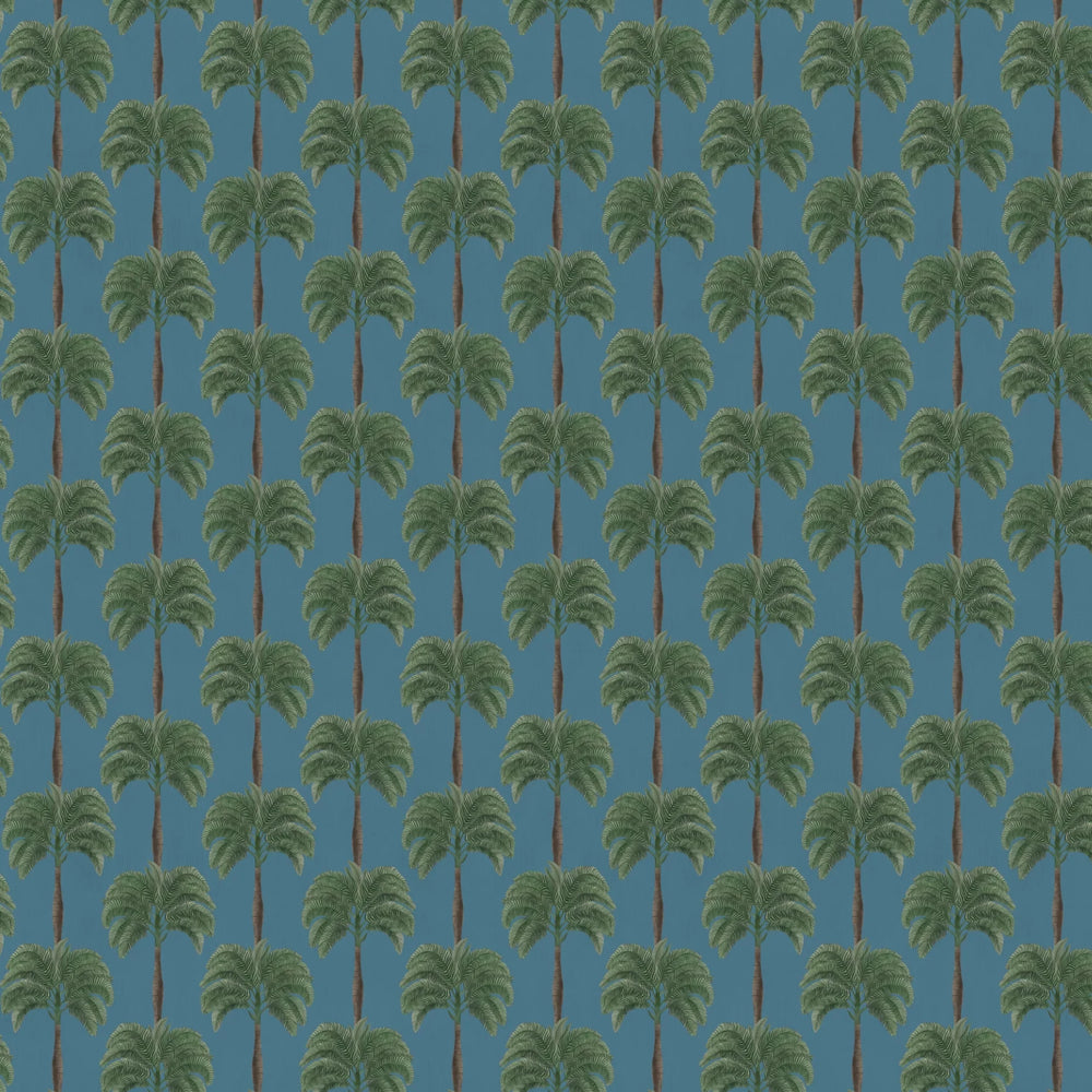 Deus-ex-gardenia-little-palma-wallpaper-small-palm-repeat-lagoon-teal-blue-background-tropical-palm-hand-illustrated-pattern-trees