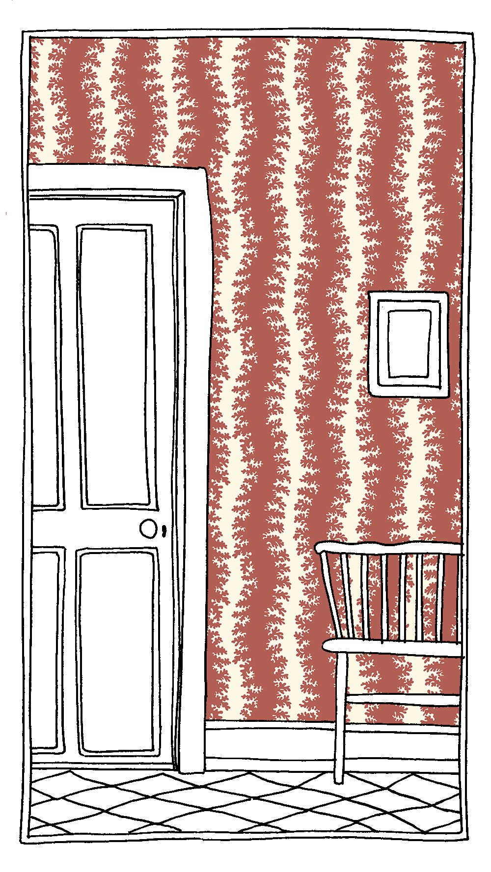 Josephine-Munsey-Roll-collection-wallpaper-elkhorn-strope-scalloped-wave-stripe-wallpaper-elkhork-edged-silhouette-soft-edged-wide-stripe-red-topping-clarke-white
