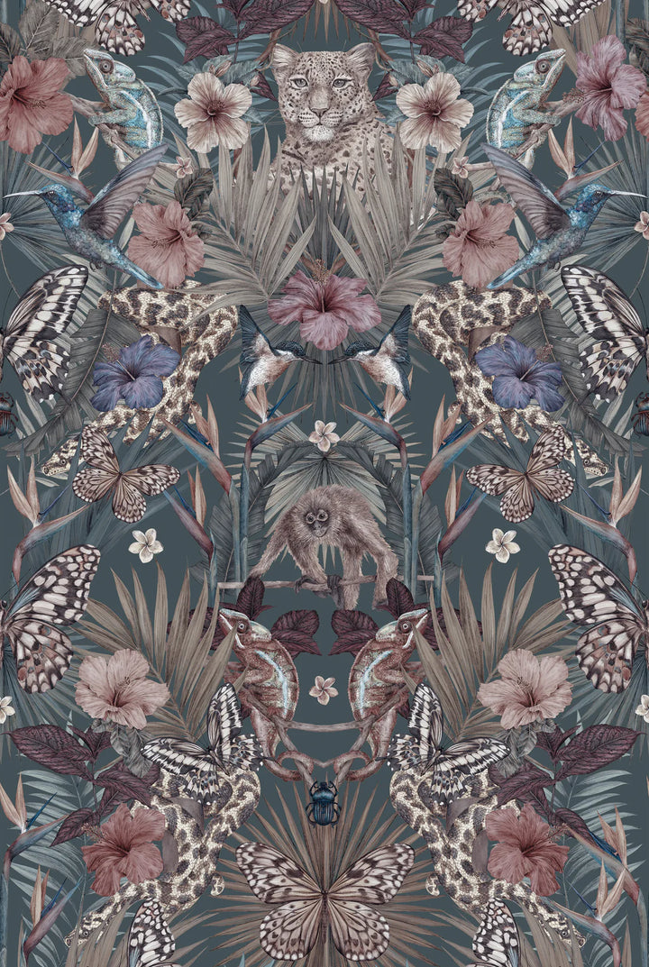 Victoria-sanders-wallpapers-exotica-dusky-petrol-shades-teal-rose-pink-turquoise-s-junglr-print-hand-drawn-palm-tiger-butterflies-pattern-dusky-petrol