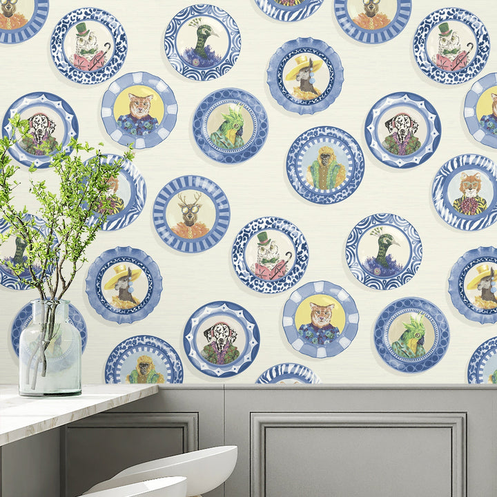 Fine China Wallpaper in Charcoal