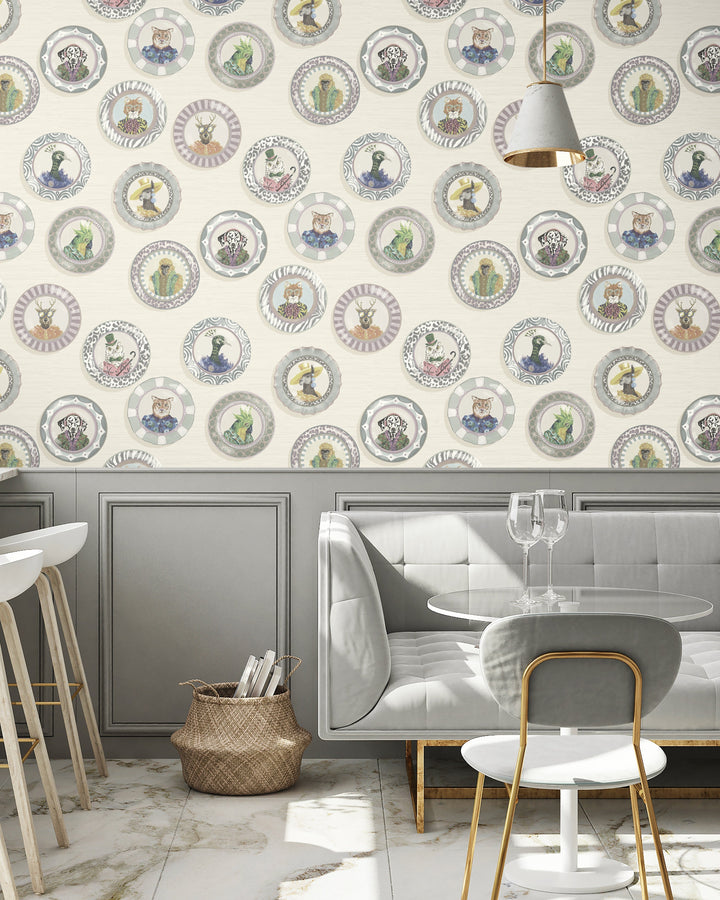 Fine China Wallpaper in Charcoal