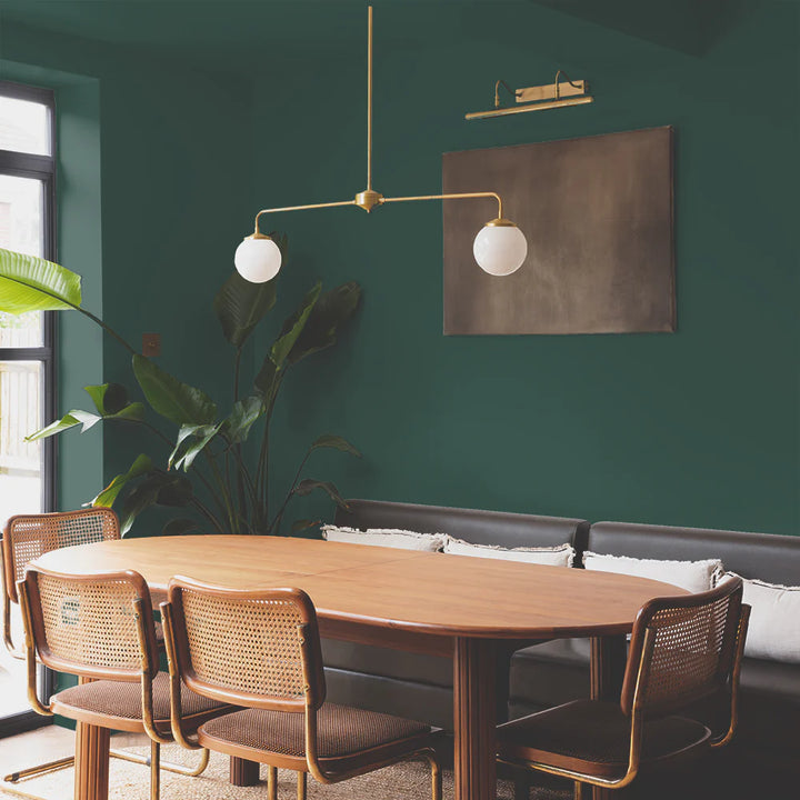 ditch-the-tie-flat-matt-paint-teal-forest-green-paint-british-made-green-walls-interior-paint-mid-century-dining-room