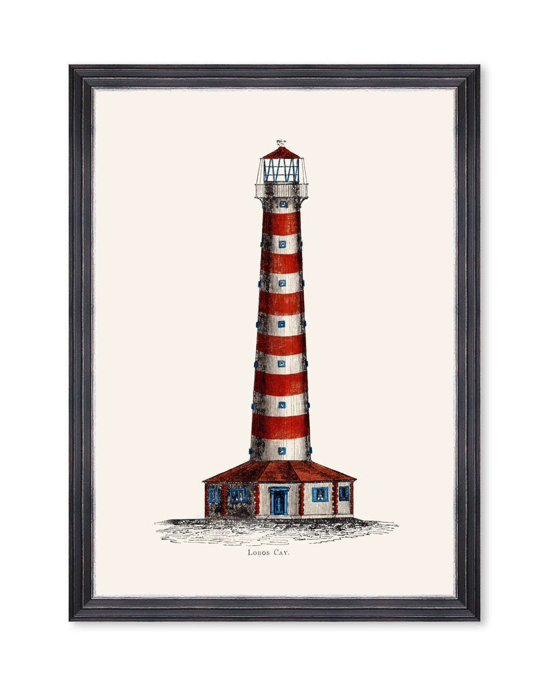 mind-the-gap-lighthouse-illustrations-framed-art-print