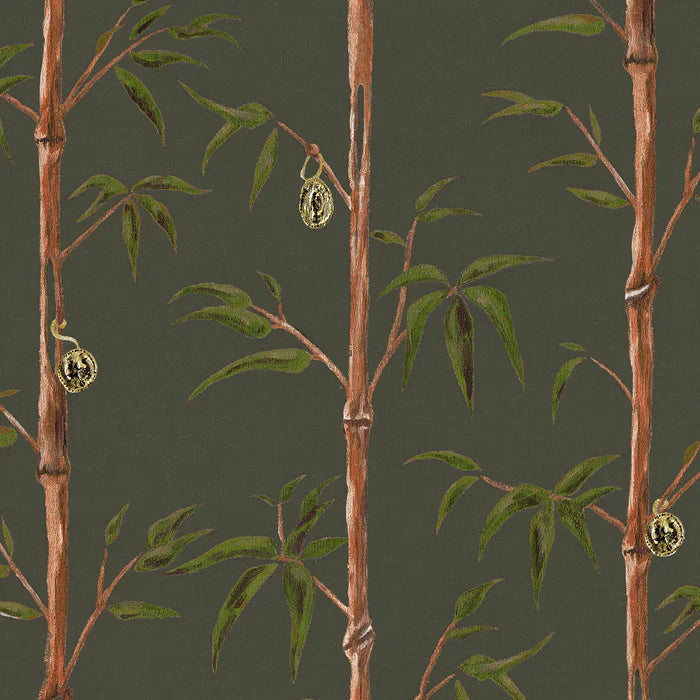 Money Tree Wallpaper in Midnight