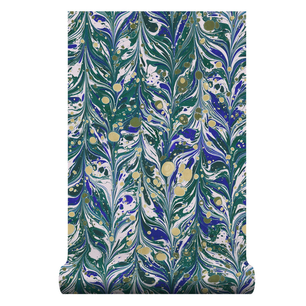 Wildmore-wallpaper-Obliquus-deep-sea-blue-green-marble-hand-made-technique-marble-design-cream-blues-green-classical-decor