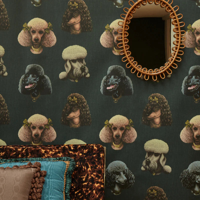 Poodle-and-Blond-wallpaper-poodle-parlour-midnight-blue-five-poodle-portraits-wallpaper-design-retro-kitsch-illustrated-fun-wallpapers 