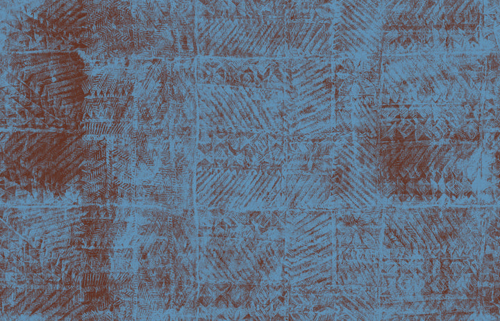 minnie-kemp-mindthegap-collaboration-samoa-blue-chocolate-textured-textile-wallpaper