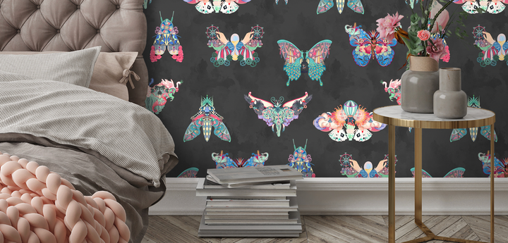 brand-mckenzie-carnival-fever-butterfly-effect-noir-whimisal-illusion-design-wallpaper-noir