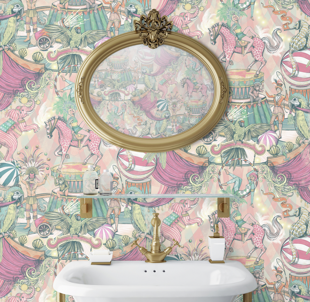 carnival-fever-funfair-pastel-pinks-animal-bathroom-wallpaper-cloakroom-wallpaper