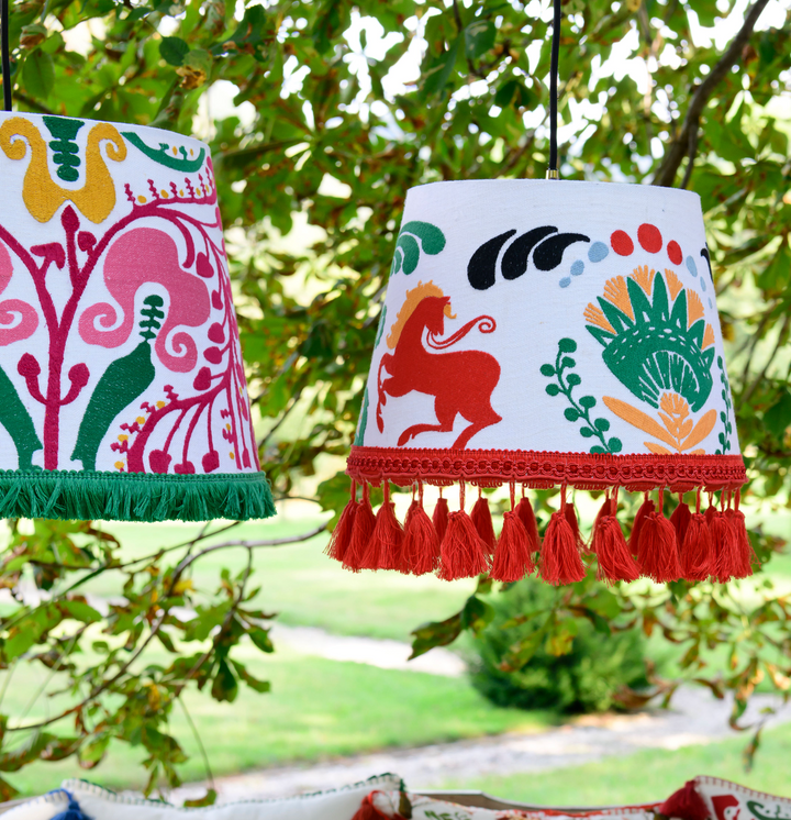 horse-parade-embroidered-cone-pendant-light-ceiling-lamp-transylvanian-folk-design-mindthegap-the-design-yard-outdoors