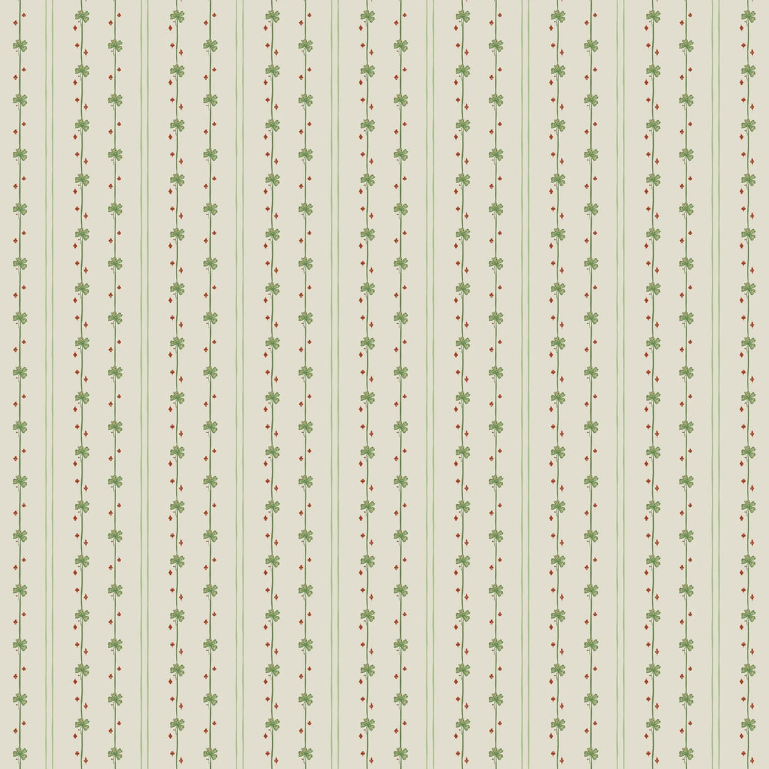 Annika-Reed-Wallpaper-Tetris-Garden-trailing-shamrock-vines-against-white-background-delicate-country-cottage-style-wallpaper-printed-British