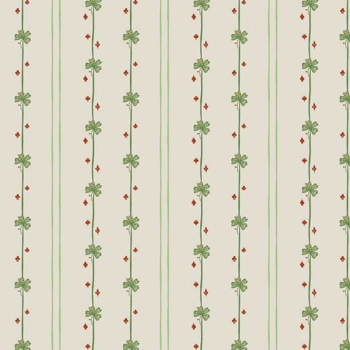 Annika-Reed-Wallpaper-Tetris-Garden-trailing-shamrock-vines-against-white-background-delicate-country-cottage-style-wallpaper-printed-British