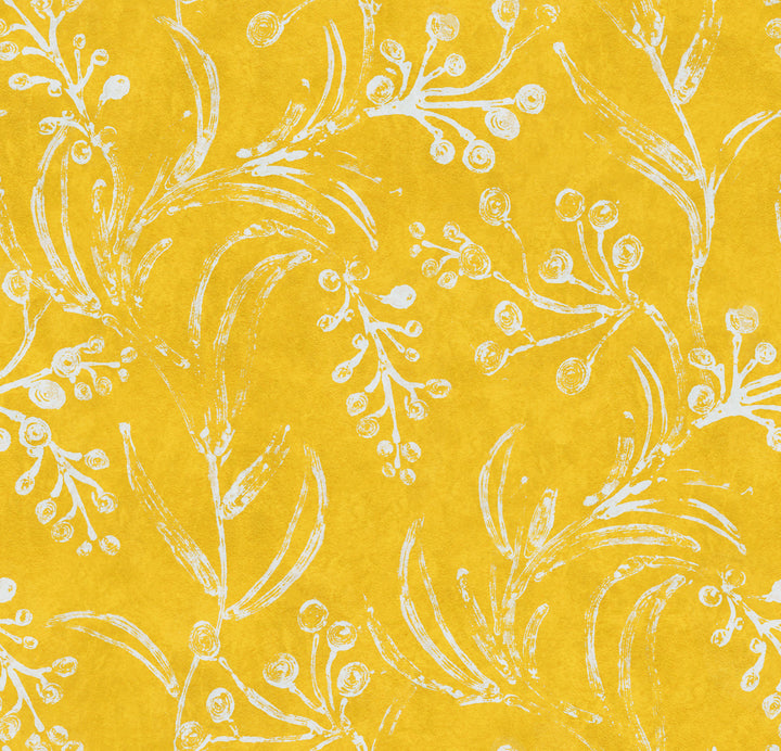 minnie-kemp-mindthegap-collaboration-sunny-yellow-white-wallflower-block-print-floral-wallpaper-design-folk
