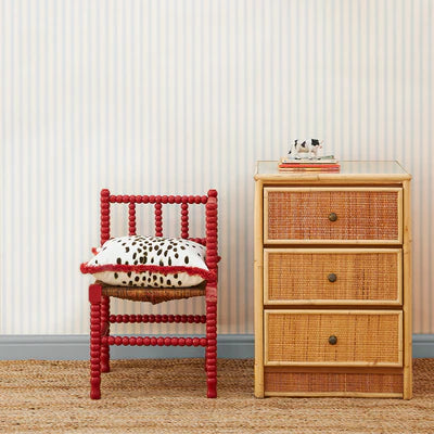poodle-and-blonde-wallpaper-nanny's-stripe-classic-stripes-vertical-pattern-candy-stripe-pattern-colour-white-combo-Bluebell-soft-baby-blue-white