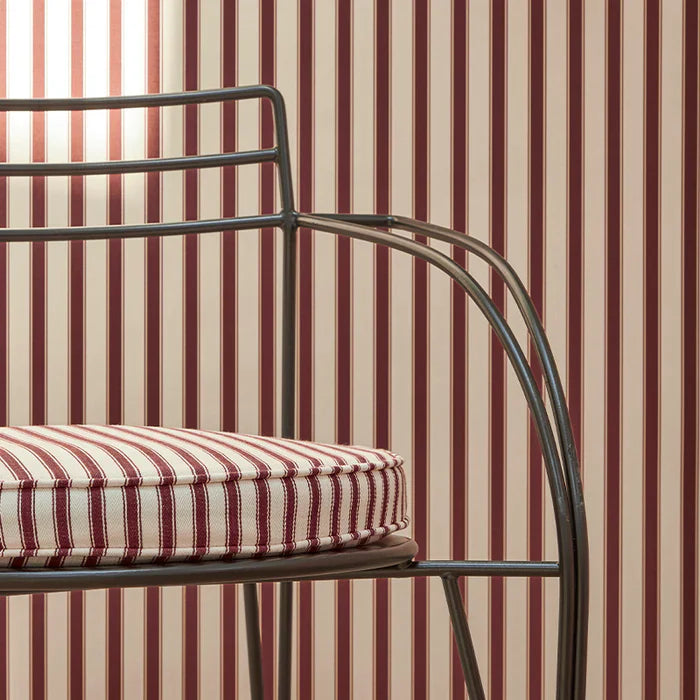 poodle-and-blonde-wallpaper-nanny's-stripe-classic-stripes-vertical-pattern-candy-stripe-pattern-colour-white-combo-poppy-red