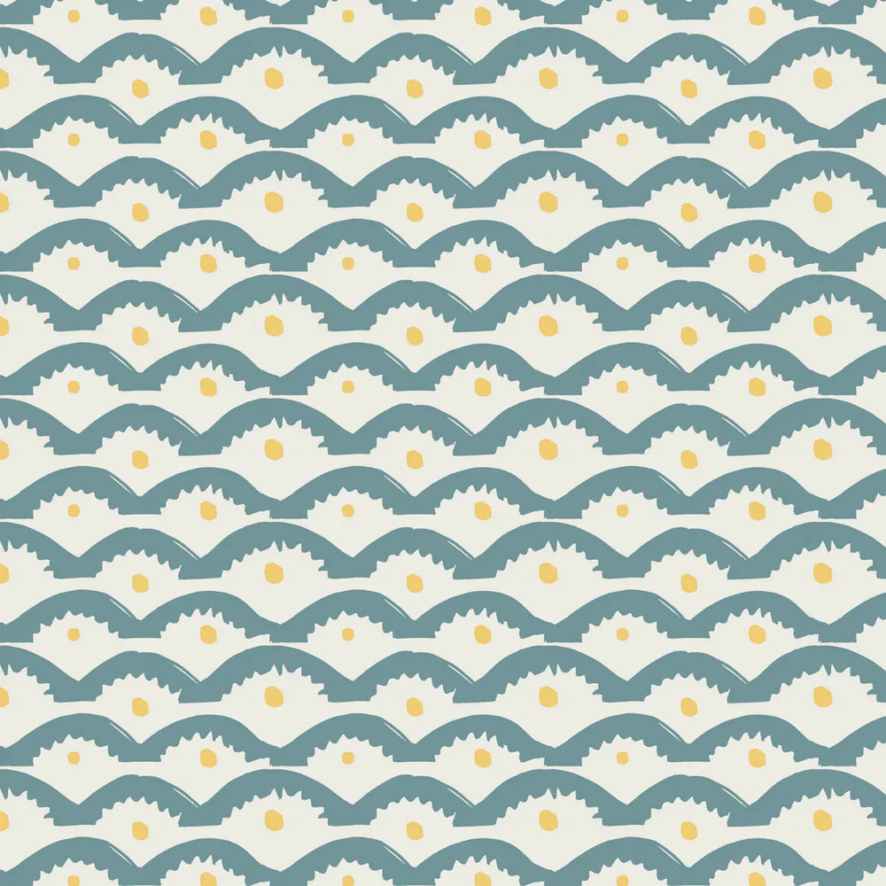 Annika-Reed-Wiggly-Squiggly-wallpaper-blue-and-yellow-arges-pattern-yellow-spots-clean-quirky-pattern-large