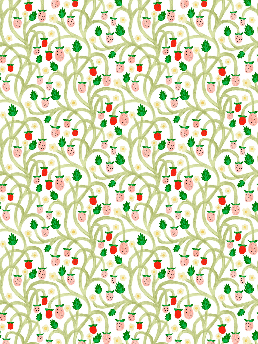 wild-strawberries-wallpaper-cream-vines-dado-atelier