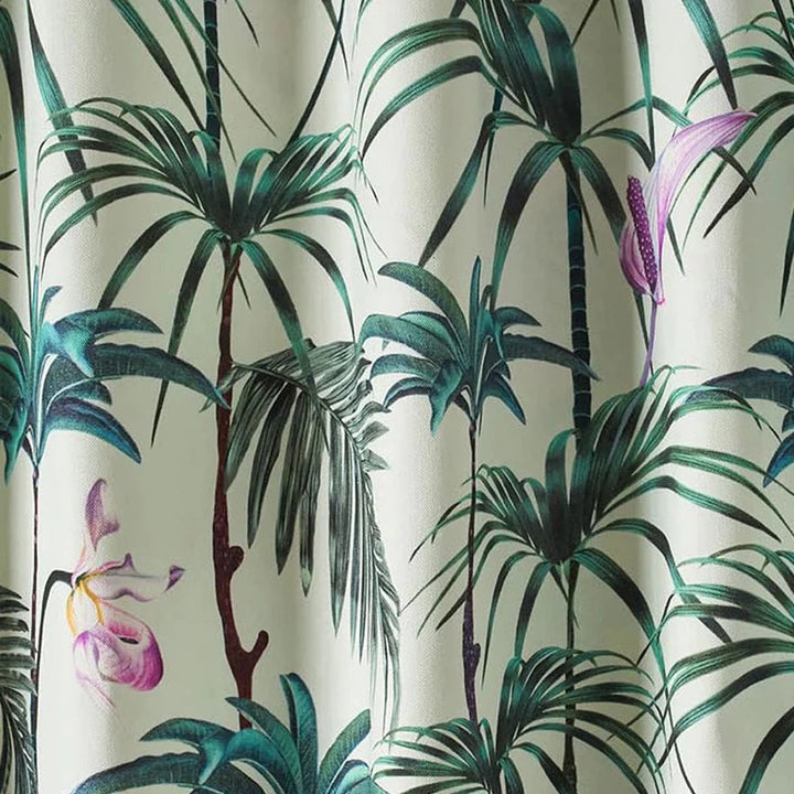 Witch-and-watchman-Elysian-Palm-Green-palm-print-classic-simple-leaves-cotton-panama-textile-sof-furnishings-upholstry-drapery-white-background