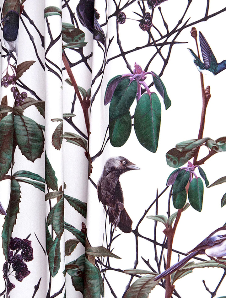 witch-and-watchman-folia-light-fabric-birds-brances-white-cotton-panama-background-whimsical-crow-plant-leaves-print-light-