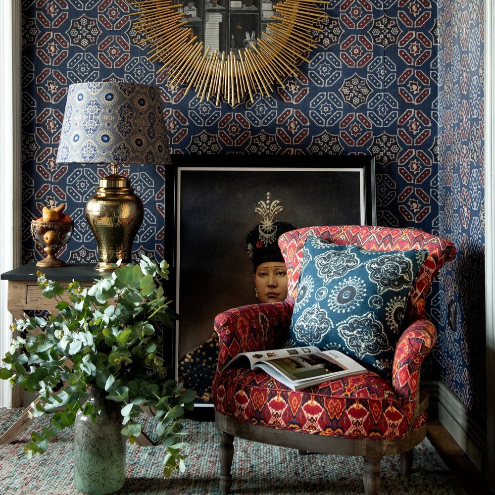 mind-the-gap-ajrak-blue-wallpaper-home-of-an-eccentric-man-collection-woodblock-print-inspired-by-fabric-of-sinhi-people-statement