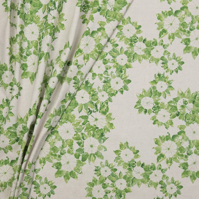 Bethie-tricks-folio-textile-soft-wattery-tropical-plant-print-green-on-flax 