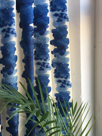Bethie-Tricks-textiles-waves-indigo-blue-stripes-on-linen-watercolou-painterly-waves 