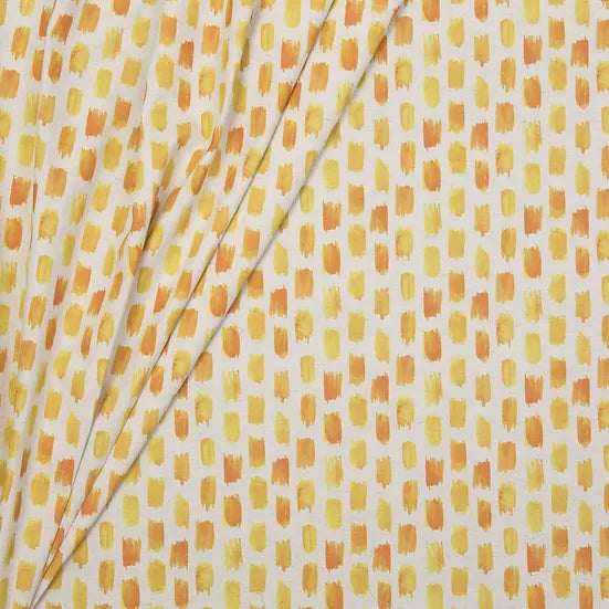 Bethie-tricks-textiles-brushstroke-saffron-yellow-brush-marks-on-white-background