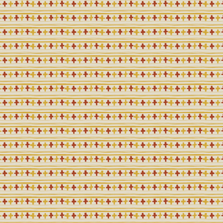 Annika-Reed-Cross-Stich-wallpaper-orange-yard-yellow-red-cross-stich-pattern-white-background-check-pattern-retro wallpaper