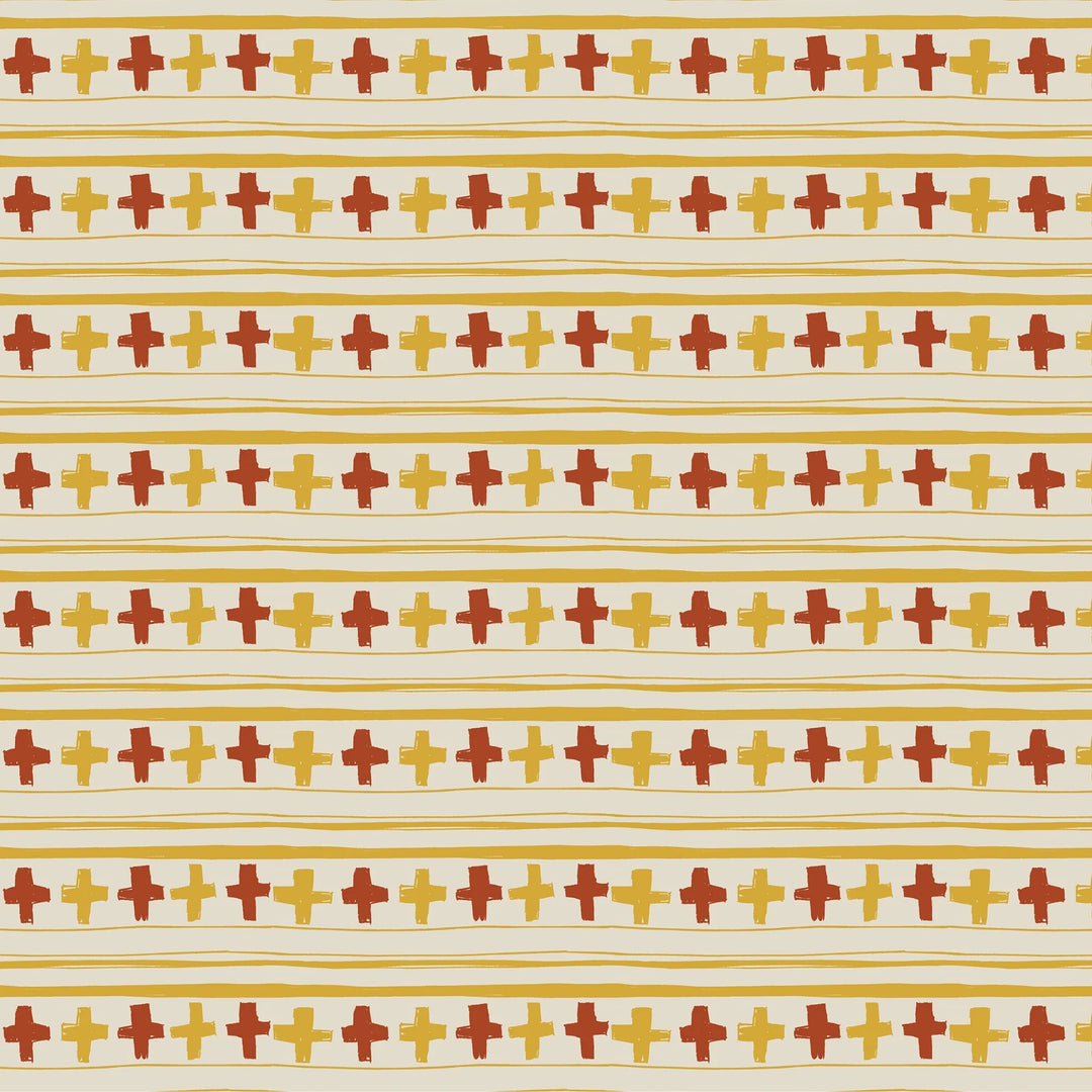 Annika-Reed-Cross-Stich-wallpaper-orange-yard-yellow-red-cross-stich-pattern-white-background-check-pattern-retro wallpaper 