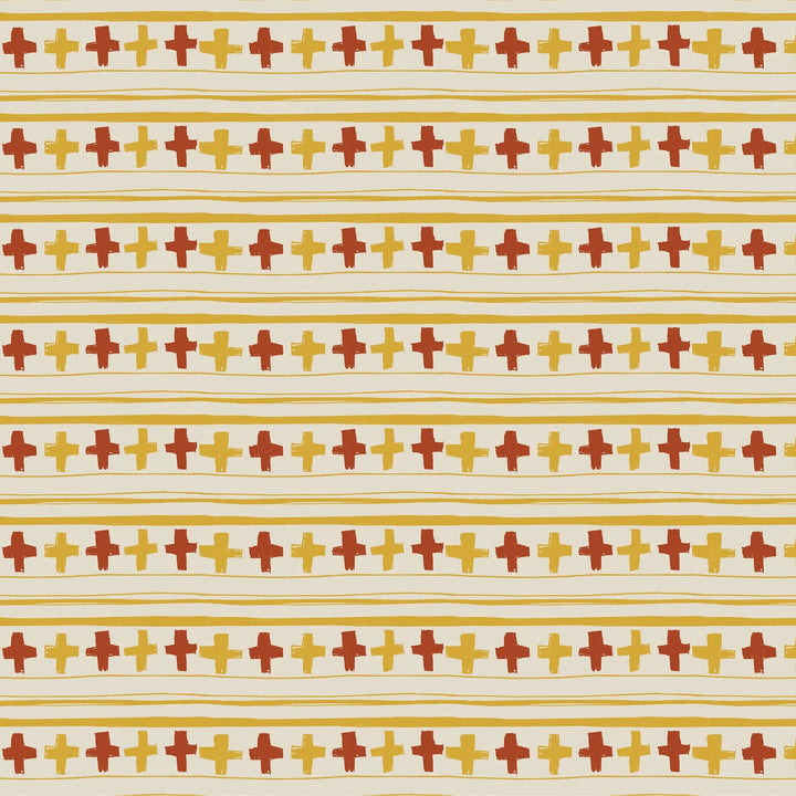Annika-Reed-Cross-Stich-wallpaper-orange-yard-yellow-red-cross-stich-pattern-white-background-check-pattern-retro wallpaper 