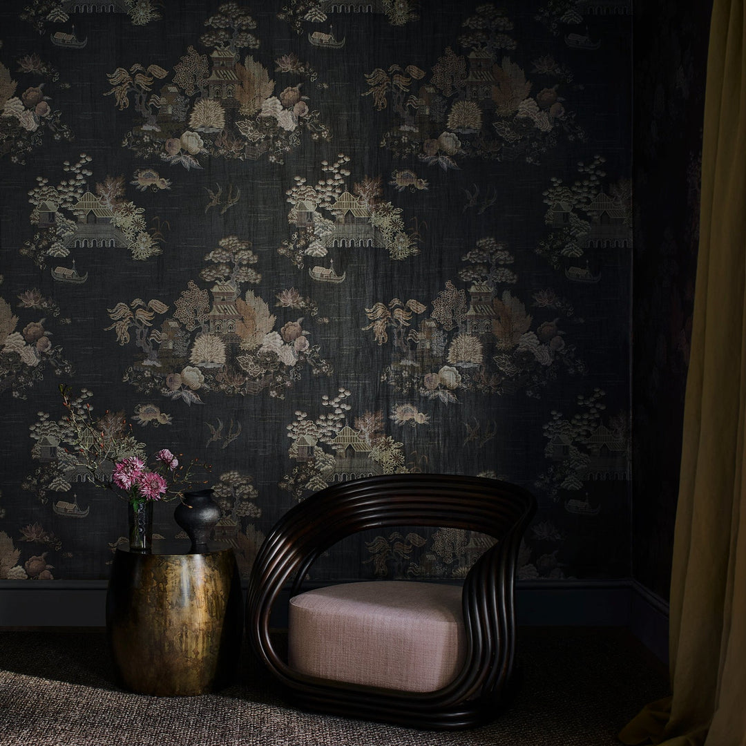 liberty-botanical-atlas-wallpaper-floating-palace-chinoserie-design-linen-backed-wallpaper-neutrals-black-japanese-buildings-trees